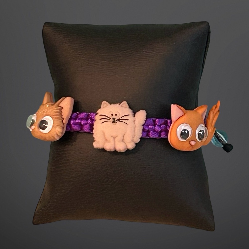 Cat Lovers’ Friendship Bracelet - royal purple